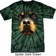 Mens Shirt Big Rottweiler Face Spider Tie Dye Tee T-shirt