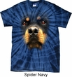 Mens Shirt Big Rottweiler Face Spider Tie Dye Tee T-shirt
