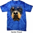 Mens Shirt Big Rottweiler Face Spider Tie Dye Tee T-shirt
