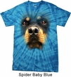 Mens Shirt Big Rottweiler Face Spider Tie Dye Tee T-shirt