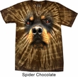 Mens Shirt Big Rottweiler Face Spider Tie Dye Tee T-shirt