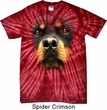 Mens Shirt Big Rottweiler Face Spider Tie Dye Tee T-shirt