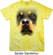 Mens Shirt Big Rottweiler Face Spider Tie Dye Tee T-shirt