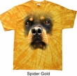 Mens Shirt Big Rottweiler Face Spider Tie Dye Tee T-shirt