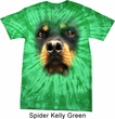 Mens Shirt Big Rottweiler Face Spider Tie Dye Tee T-shirt