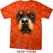 Mens Shirt Big Rottweiler Face Spider Tie Dye Tee T-shirt