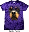 Mens Shirt Big Rottweiler Face Spider Tie Dye Tee T-shirt