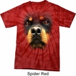 Mens Shirt Big Rottweiler Face Spider Tie Dye Tee T-shirt