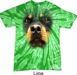 Mens Shirt Big Rottweiler Face Twist Tie Dye Tee T-shirt