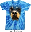 Mens Shirt Big Rottweiler Face Twist Tie Dye Tee T-shirt