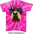 Mens Shirt Big Rottweiler Face Twist Tie Dye Tee T-shirt