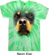 Mens Shirt Big Rottweiler Face Twist Tie Dye Tee T-shirt