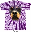 Mens Shirt Big Rottweiler Face Twist Tie Dye Tee T-shirt