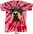 Mens Shirt Big Rottweiler Face Twist Tie Dye Tee T-shirt