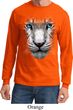 Mens Shirt Big White Tiger Face Long Sleeve Tee T-Shirt
