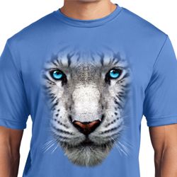 Mens Shirt Big White Tiger Face Moisture Wicking Tee T-Shirt Mens Shirt Big White Tiger Face Moisture Wicking Tee T-Shirt