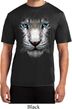 Mens Shirt Big White Tiger Face Moisture Wicking Tee T-Shirt