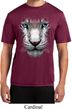Mens Shirt Big White Tiger Face Moisture Wicking Tee T-Shirt