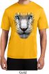 Mens Shirt Big White Tiger Face Moisture Wicking Tee T-Shirt