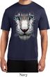 Mens Shirt Big White Tiger Face Moisture Wicking Tee T-Shirt