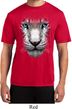 Mens Shirt Big White Tiger Face Moisture Wicking Tee T-Shirt
