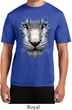 Mens Shirt Big White Tiger Face Moisture Wicking Tee T-Shirt
