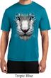 Mens Shirt Big White Tiger Face Moisture Wicking Tee T-Shirt
