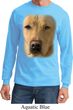 Mens Shirt Big Yellow Lab Face Long Sleeve Tee T-Shirt