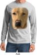 Mens Shirt Big Yellow Lab Face Long Sleeve Tee T-Shirt