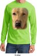 Mens Shirt Big Yellow Lab Face Long Sleeve Tee T-Shirt