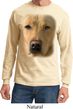 Mens Shirt Big Yellow Lab Face Long Sleeve Tee T-Shirt