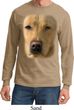 Mens Shirt Big Yellow Lab Face Long Sleeve Tee T-Shirt