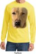 Mens Shirt Big Yellow Lab Face Long Sleeve Tee T-Shirt