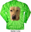 Mens Shirt Big Yellow Lab Face Long Sleeve Tie Dye Tee T-shirt