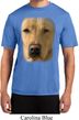 Mens Shirt Big Yellow Lab Face Moisture Wicking Tee T-Shirt
