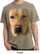 Mens Shirt Big Yellow Lab Face Pigment Dyed Tee T-Shirt