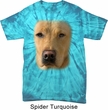 Mens Shirt Big Yellow Lab Face Spider Tie Dye Tee T-shirt