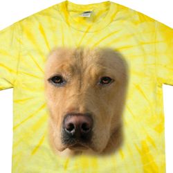 Mens Shirt Big Yellow Lab Face Spider Tie Dye Tee T-shirt Mens Shirt Big Yellow Lab Face Spider Tie Dye Tee T-shirt