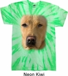Mens Shirt Big Yellow Lab Face Twist Tie Dye Tee T-shirt