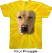 Mens Shirt Big Yellow Lab Face Twist Tie Dye Tee T-shirt