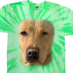 Mens Shirt Big Yellow Lab Face Twist Tie Dye Tee T-shirt Mens Shirt Big Yellow Lab Face Twist Tie Dye Tee T-shirt
