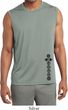 Mens Shirt Black Chakras Bottom Print Sleeveless Moisture Wicking Tee