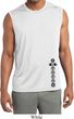 Mens Shirt Black Chakras Bottom Print Sleeveless Moisture Wicking Tee