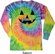Mens Shirt Black Jack O Lantern Long Sleeve Tie Dye Tee T-shirt
