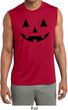 Mens Shirt Black Jack O Lantern Sleeveless Moisture Wicking Tee
