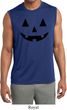 Mens Shirt Black Jack O Lantern Sleeveless Moisture Wicking Tee