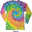 Mens Shirt Blue Anchor Long Sleeve Tie Dye Tee T-shirt