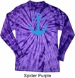 Mens Shirt Blue Anchor Long Sleeve Tie Dye Tee T-shirt