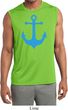 Mens Shirt Blue Anchor Sleeveless Moisture Wicking Tee