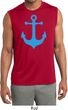 Mens Shirt Blue Anchor Sleeveless Moisture Wicking Tee